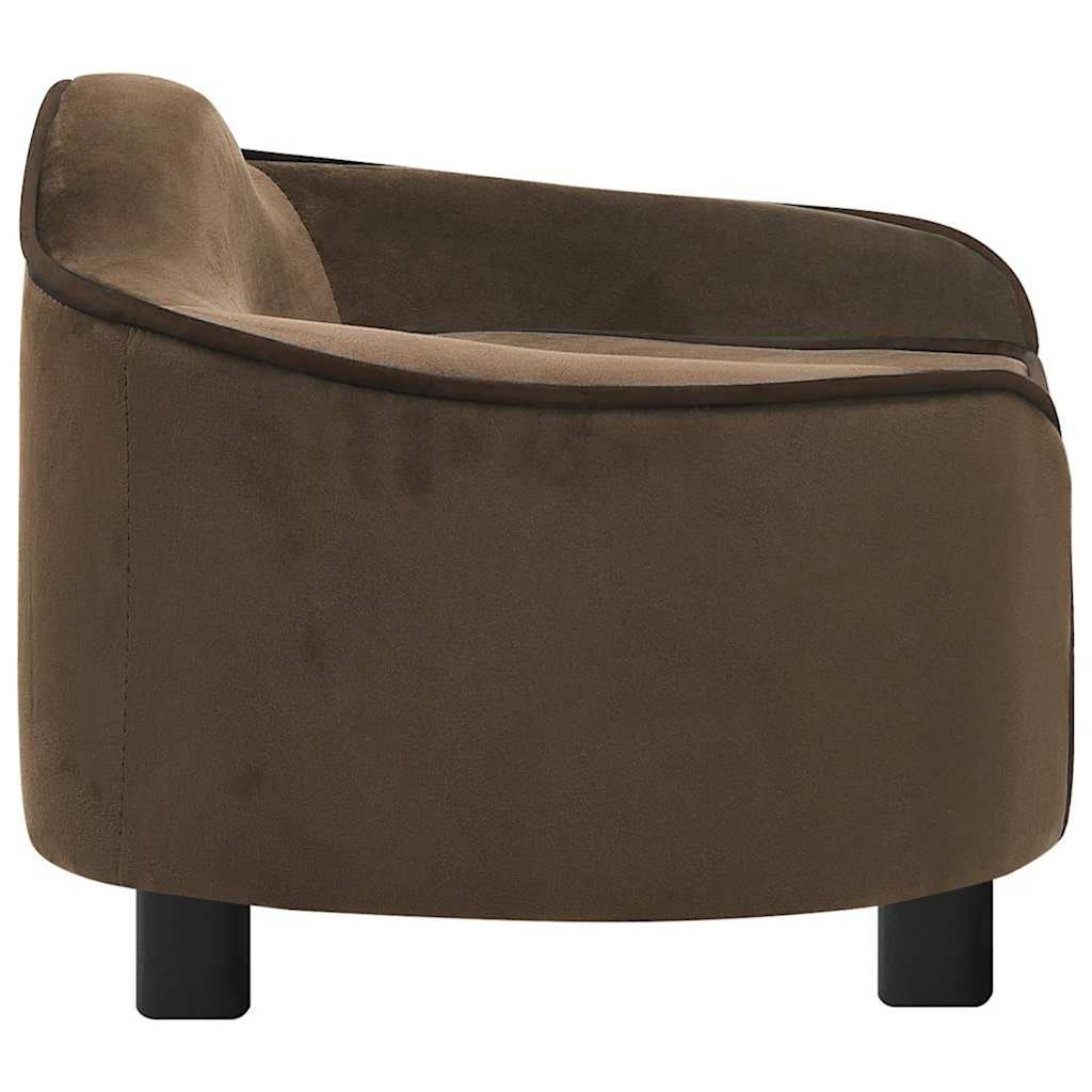Pohovka pro psy hnědá 67 x 47 x 36 cm plyš