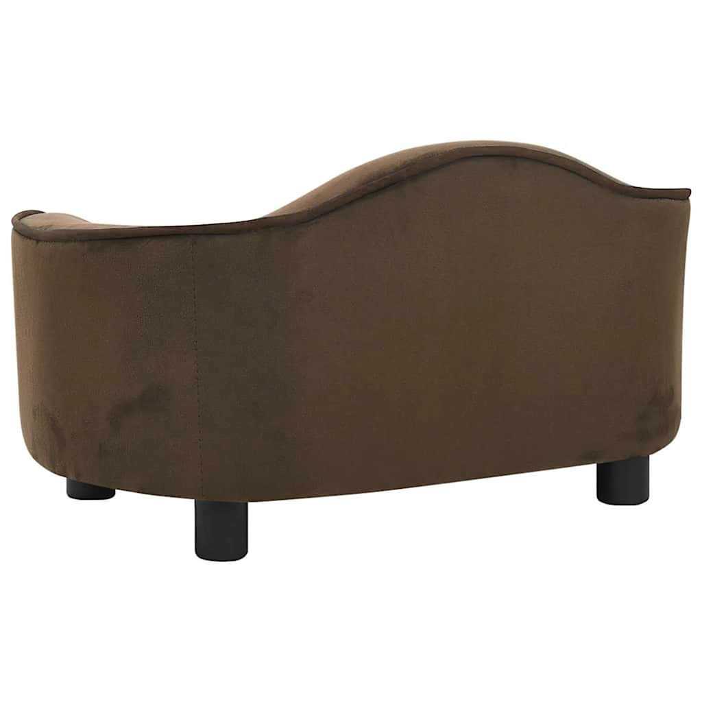 Pohovka pro psy hnědá 67 x 47 x 36 cm plyš