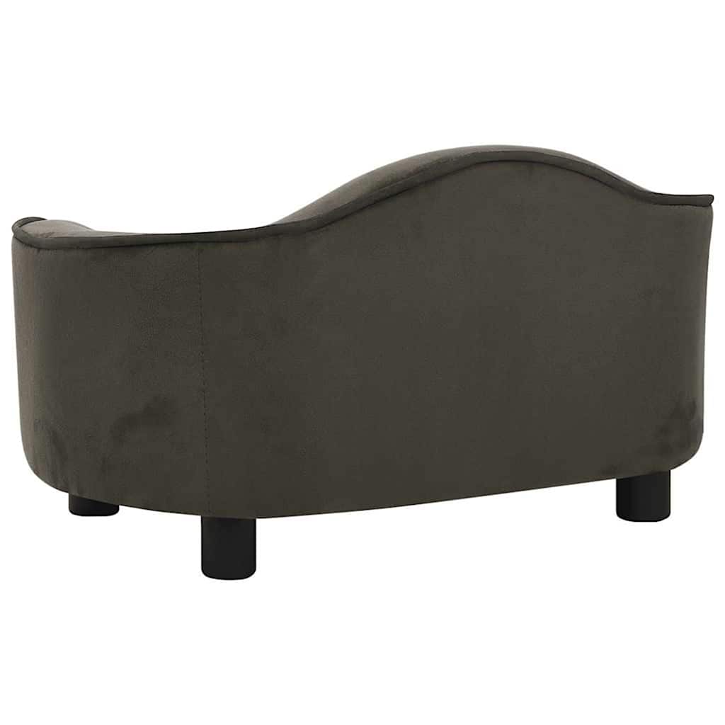 Pohovka pro psy tmavě šedá 67 x 47 x 36 cm plyš