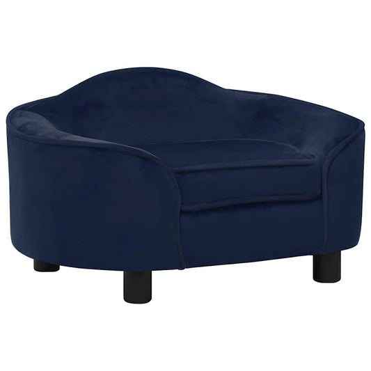 Pohovka pro psy modrá 67 x 47 x 36 cm plyš