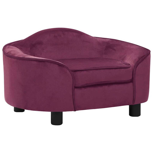 Pohovka pro psy vínová 67 x 47 x 36 cm plyš