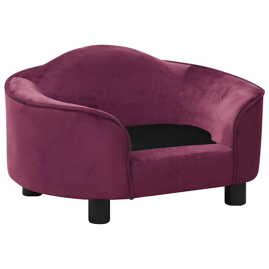 Pohovka pro psy vínová 67 x 47 x 36 cm plyš