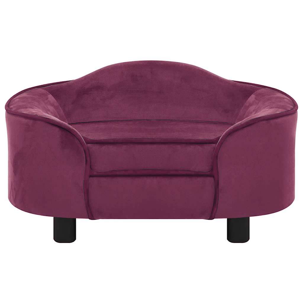Pohovka pro psy vínová 67 x 47 x 36 cm plyš