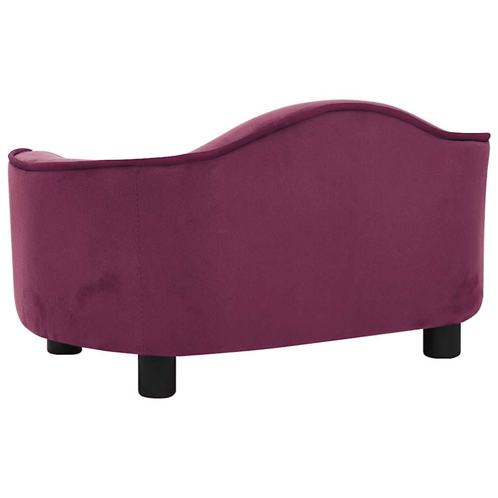 Pohovka pro psy vínová 67 x 47 x 36 cm plyš