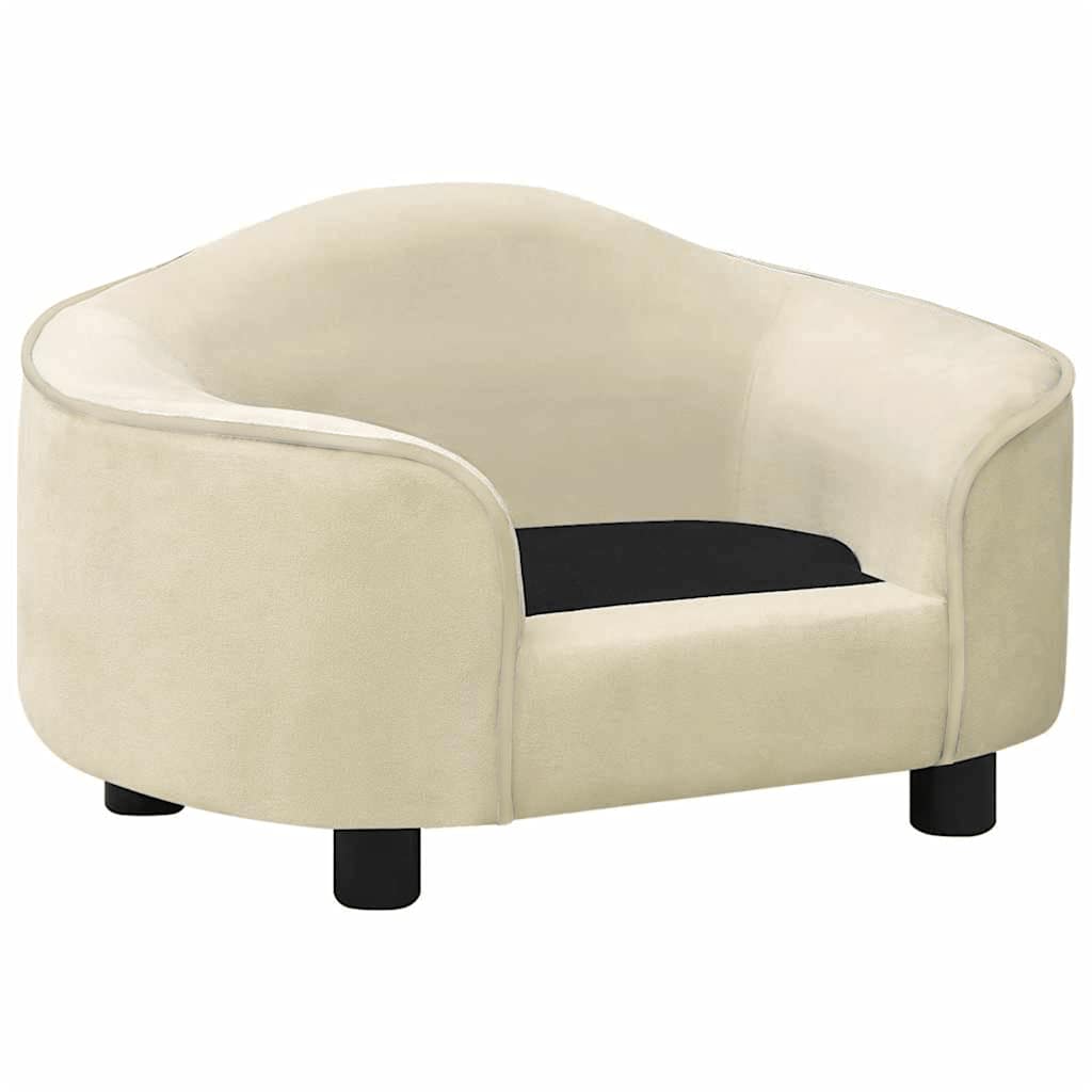 Pohovka pro psy krémová 67 x 47 x 36 cm plyš