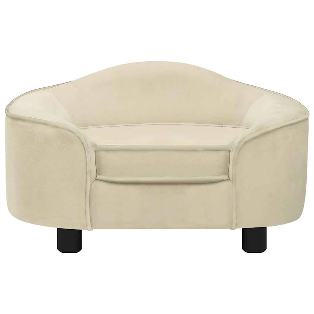 Pohovka pro psy krémová 67 x 47 x 36 cm plyš