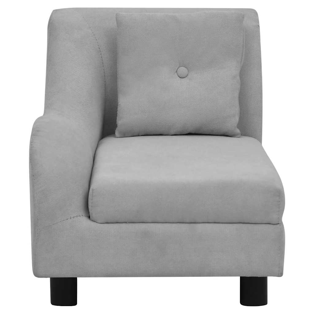 Pohovka pro psy s polštářem šedá 83 x 44 x 44 cm plyš