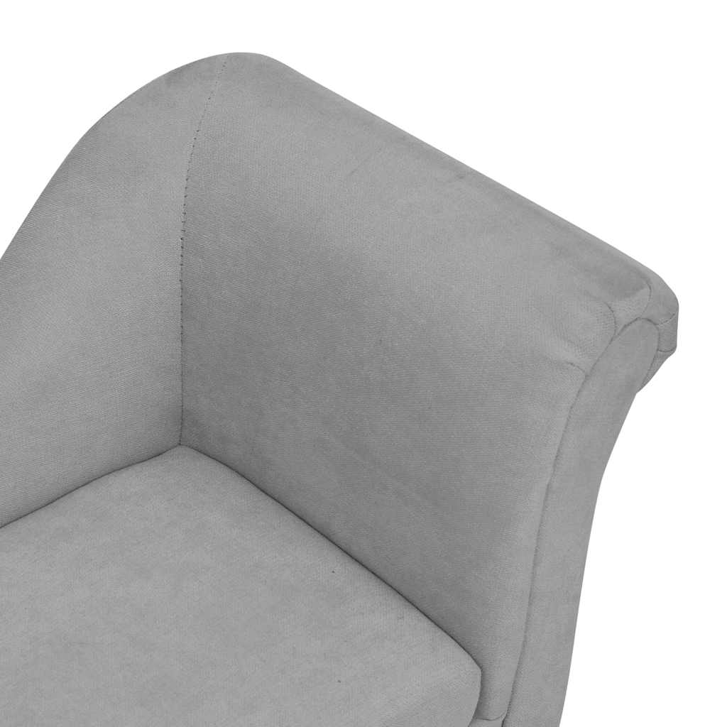 Pohovka pro psy s polštářem šedá 83 x 44 x 44 cm plyš