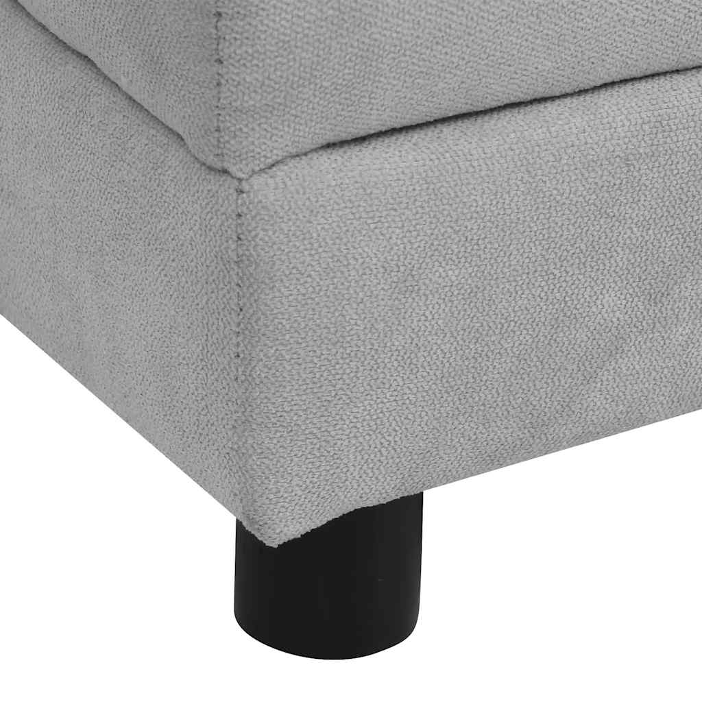 Pohovka pro psy s polštářem šedá 83 x 44 x 44 cm plyš