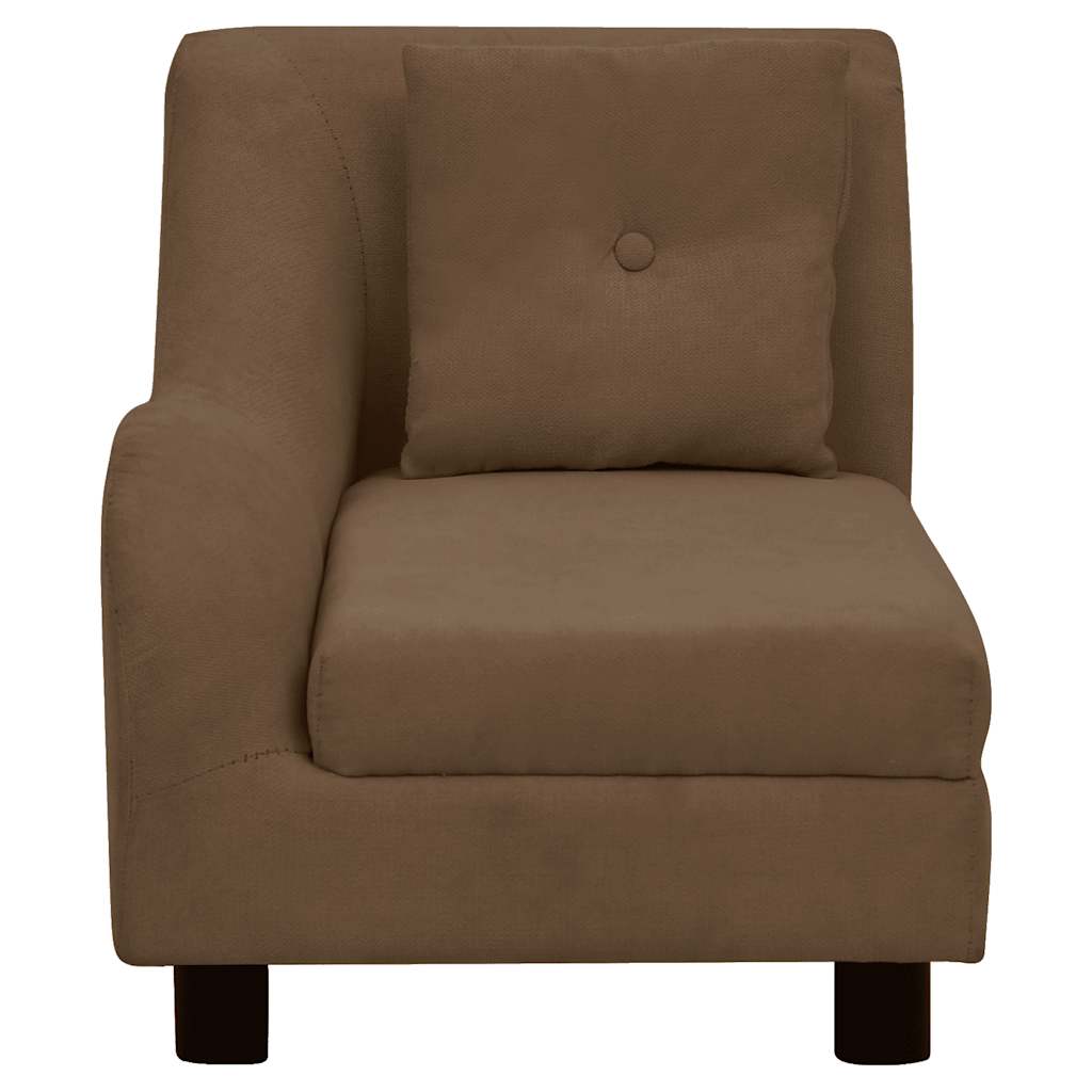 Pohovka pro psy s polštářem hnědá 83 x 44 x 44 cm plyš