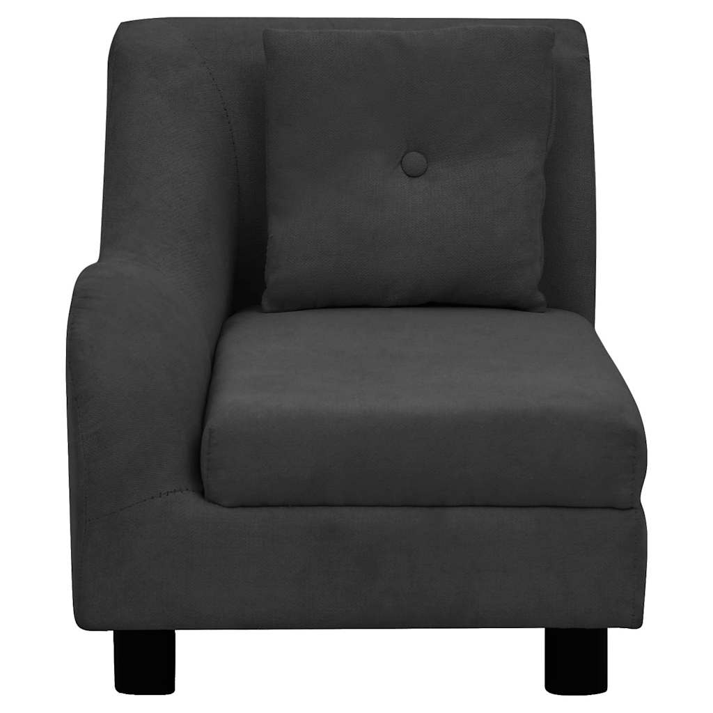 Pohovka pro psy s polštářem černá 83 x 44 x 44 cm plyš