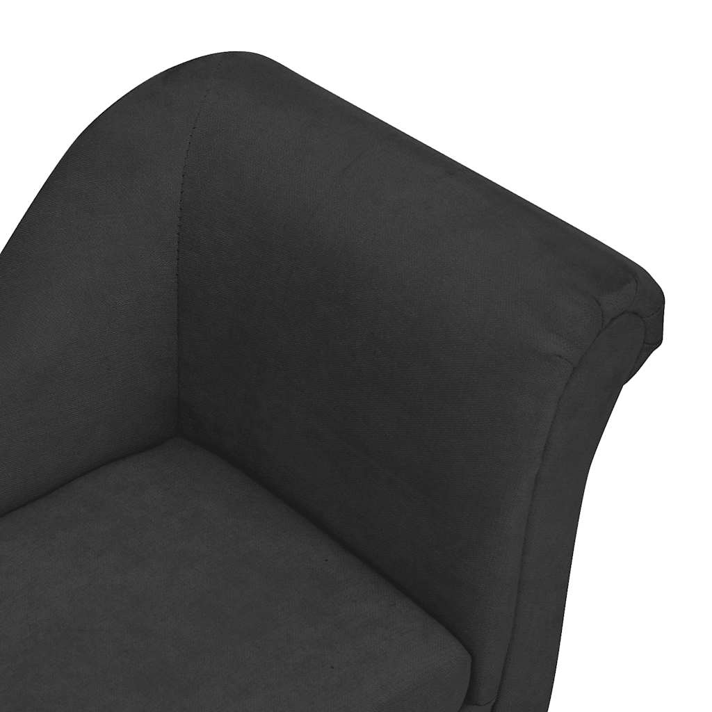 Pohovka pro psy s polštářem černá 83 x 44 x 44 cm plyš