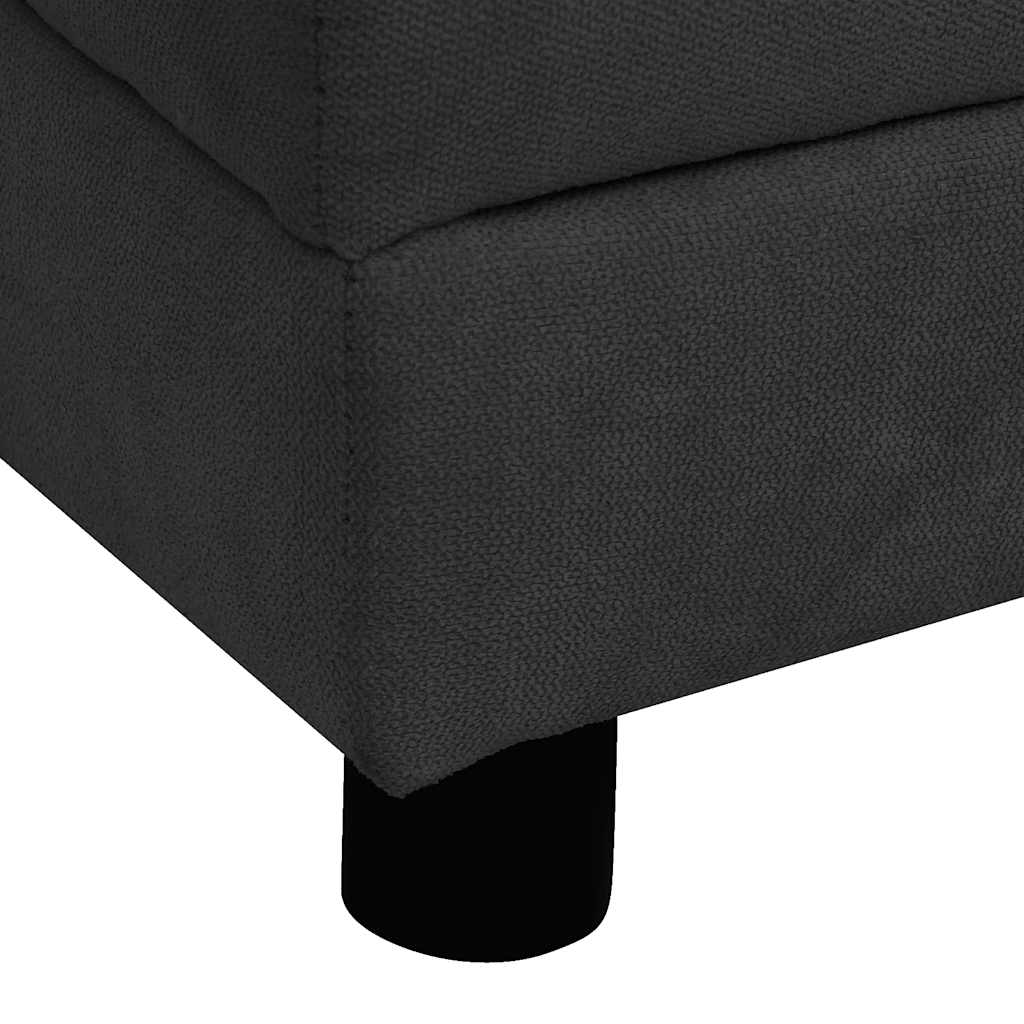 Pohovka pro psy s polštářem černá 83 x 44 x 44 cm plyš