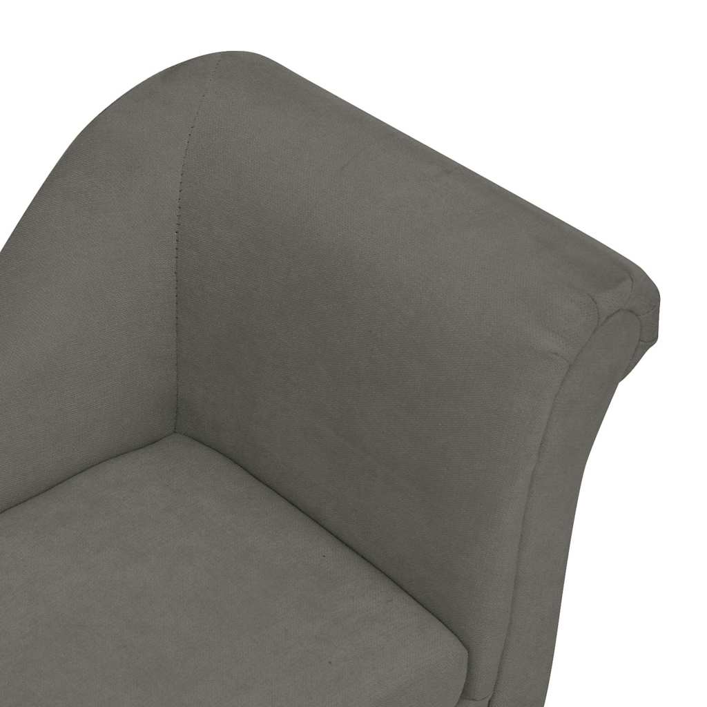 Pohovka pro psy s polštářem tmavě šedá 83 x 44 x 44 cm plyš