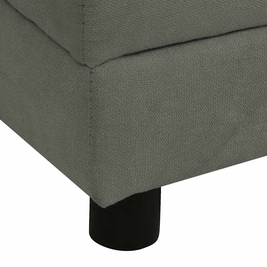 Pohovka pro psy s polštářem tmavě šedá 83 x 44 x 44 cm plyš