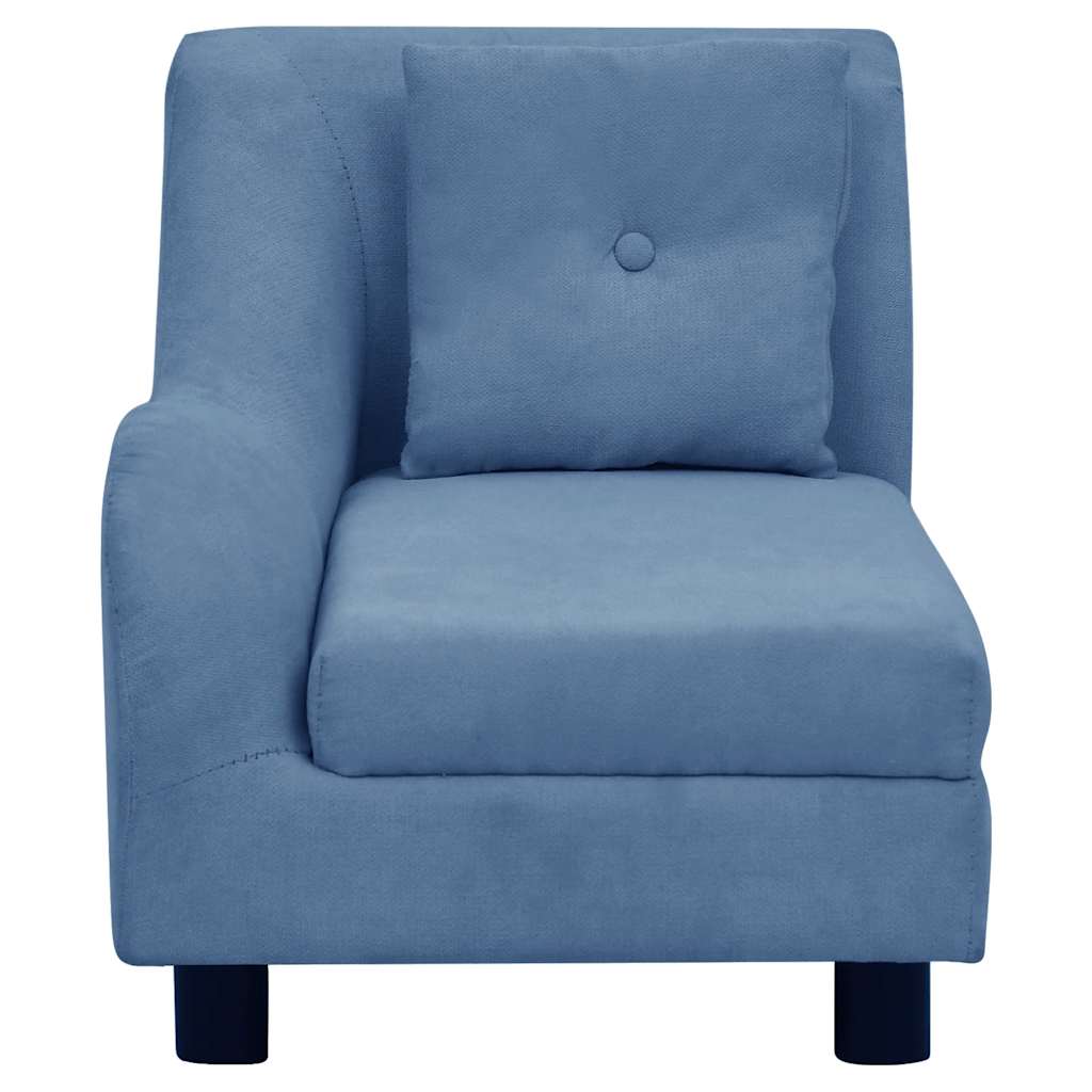 Pohovka pro psy s polštářem modrá 83 x 44 x 44 cm plyš
