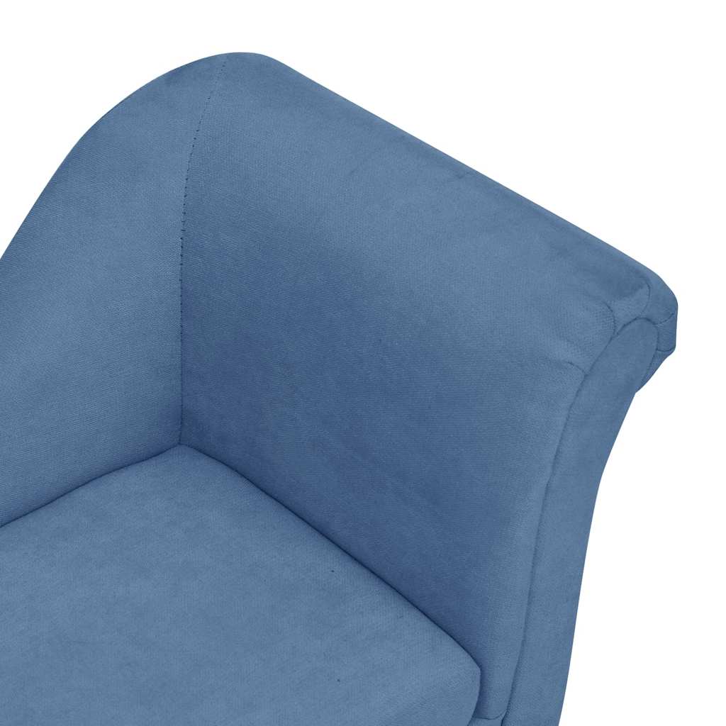 Pohovka pro psy s polštářem modrá 83 x 44 x 44 cm plyš