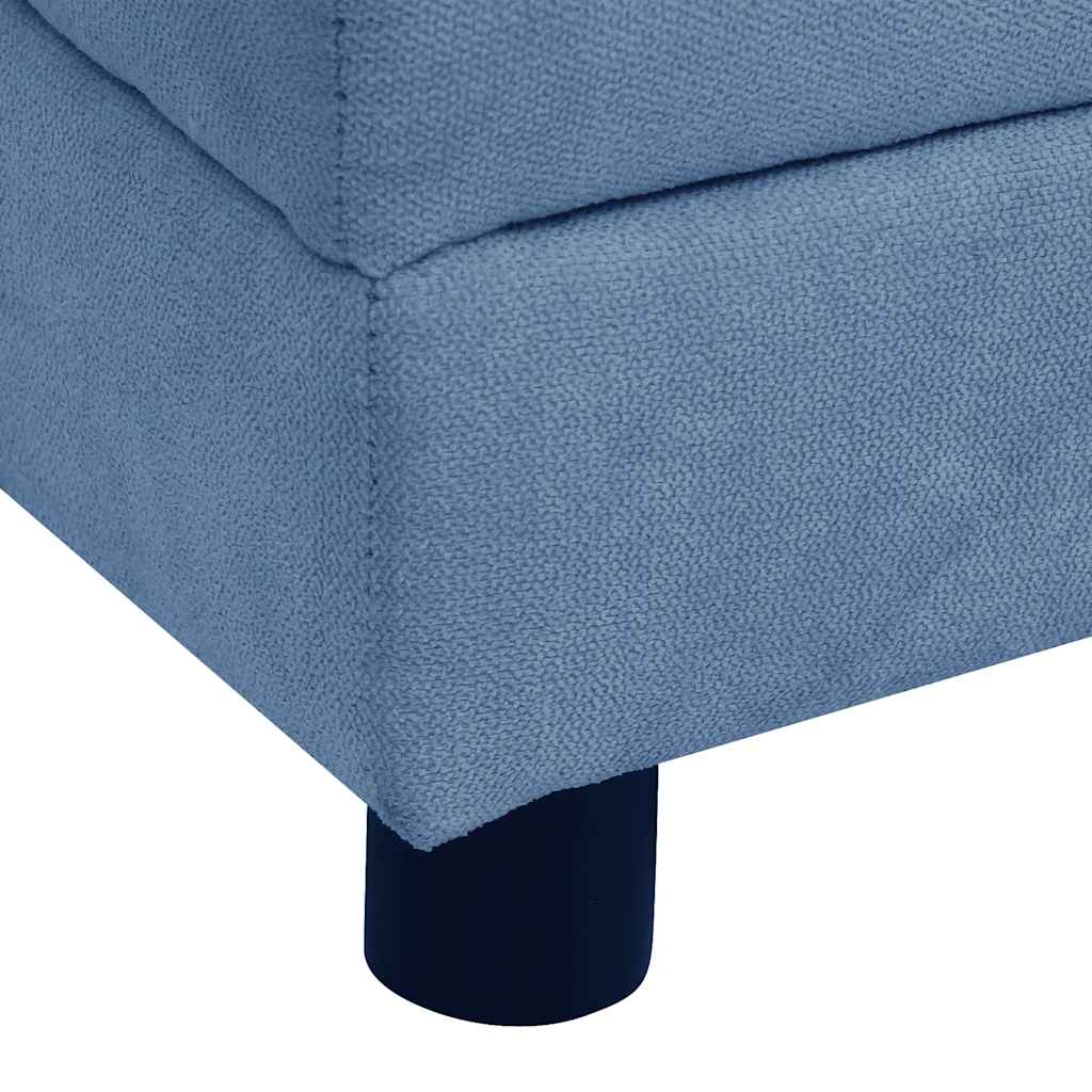 Pohovka pro psy s polštářem modrá 83 x 44 x 44 cm plyš