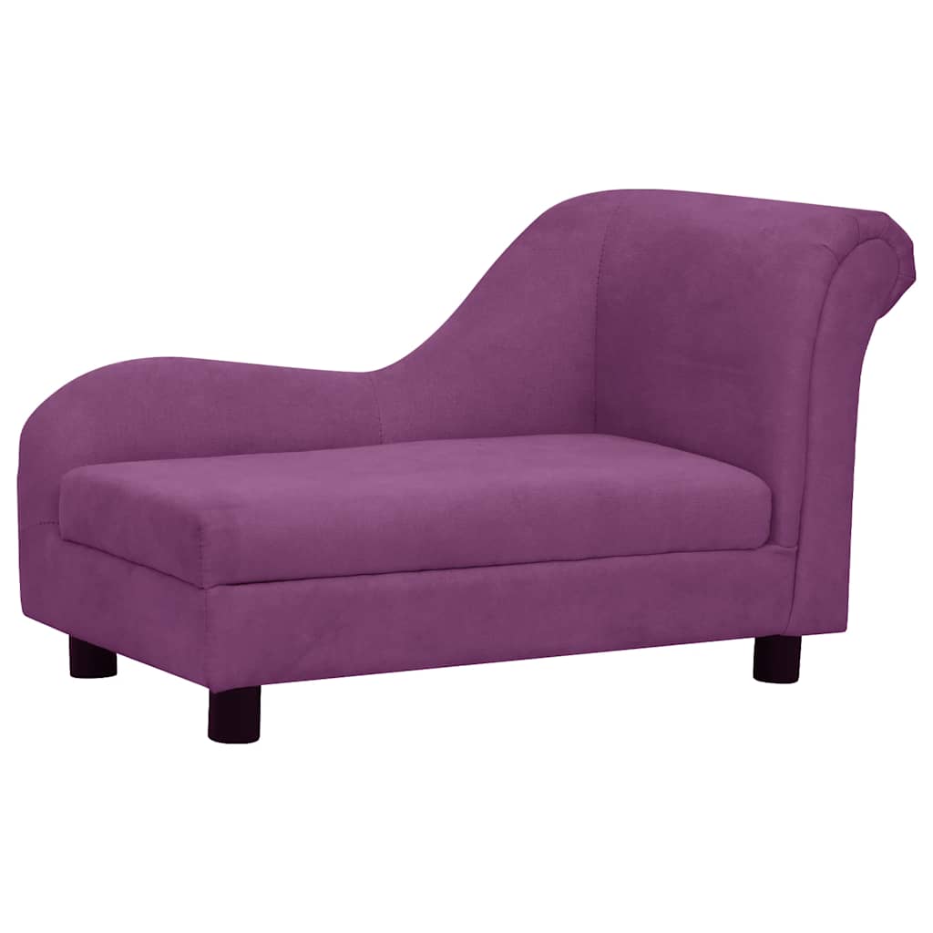 Pohovka pro psy s polštářem vínová 83 x 44 x 44 cm plyš