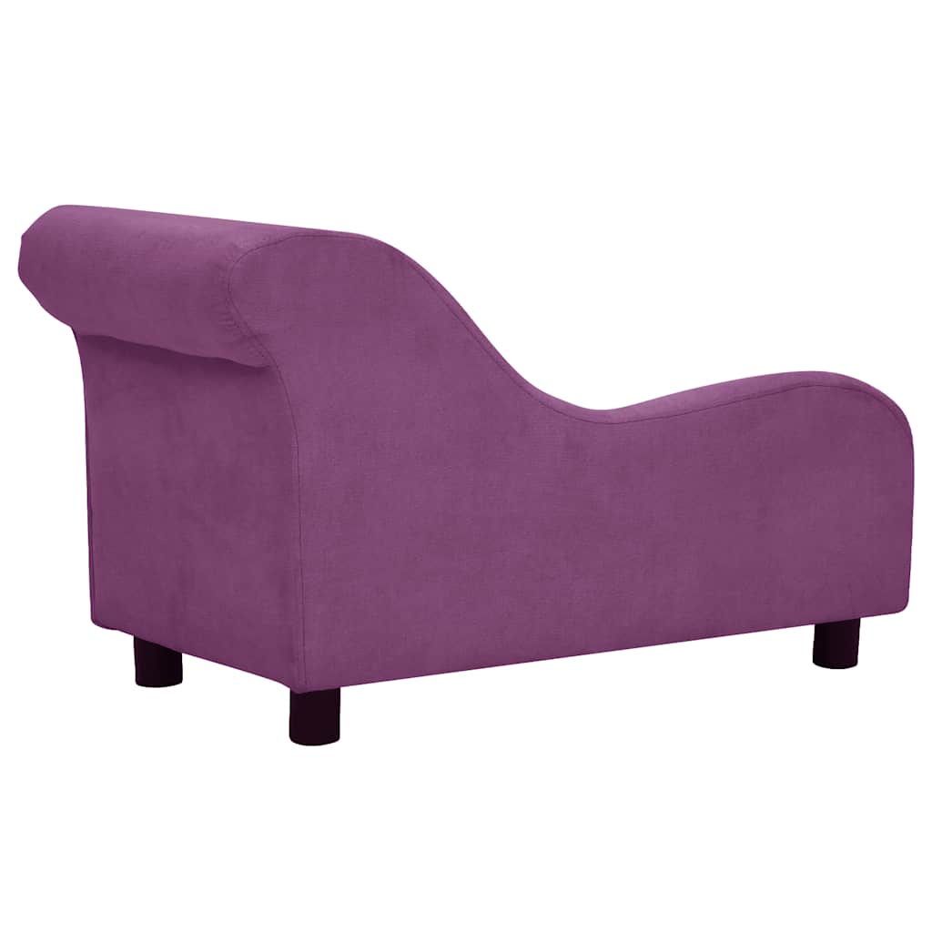 Pohovka pro psy s polštářem vínová 83 x 44 x 44 cm plyš