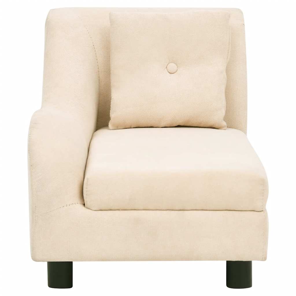 Pohovka pro psy s polštářem krémová 83 x 44 x 44 cm plyš