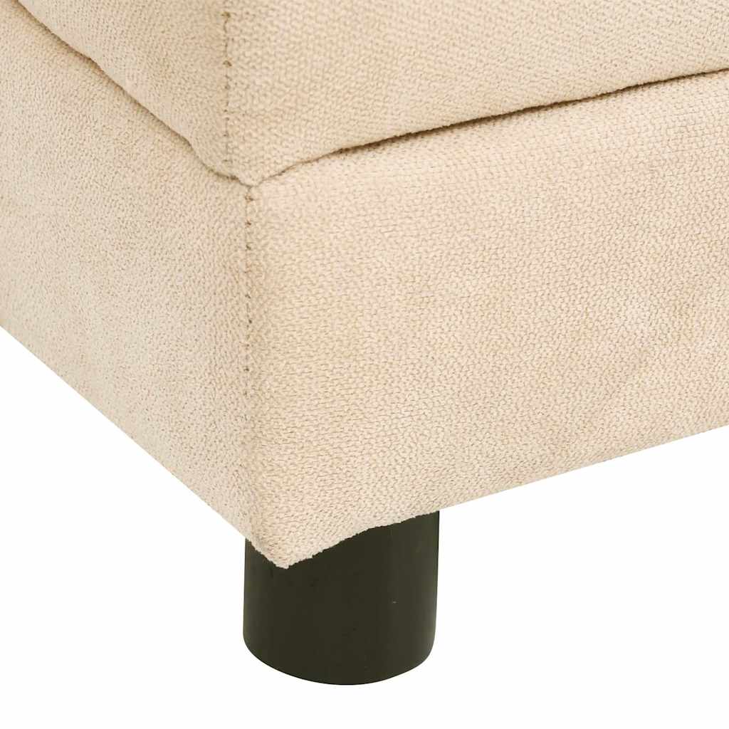 Pohovka pro psy s polštářem krémová 83 x 44 x 44 cm plyš