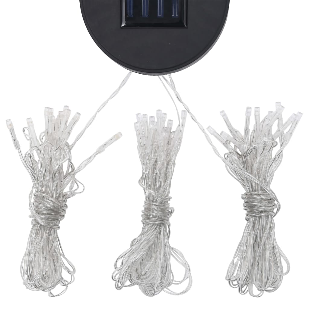 Altán se světelnými LED řetězy 3 x 3 m bílý