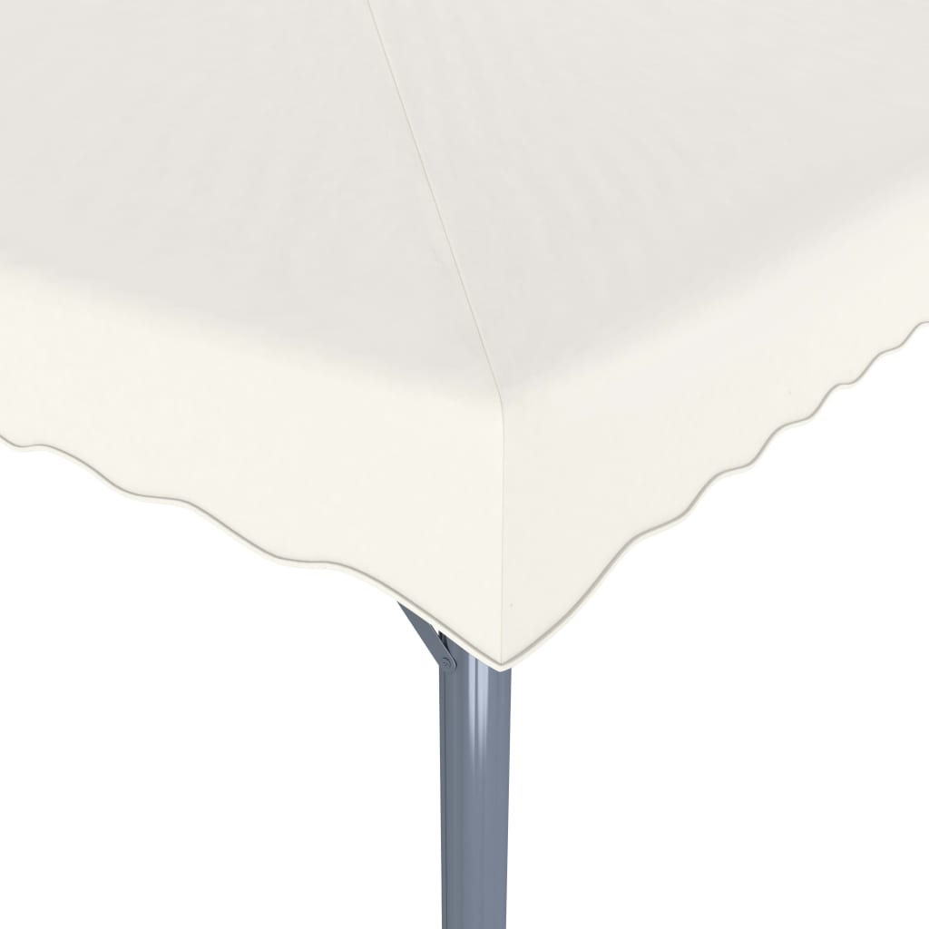 Altán se světelnými LED řetězy 400 x 300 cm krémový hliník