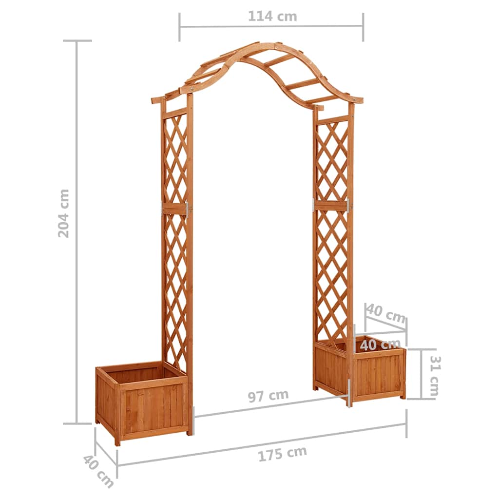 Zahradní pergola s truhlíky masivní jedle