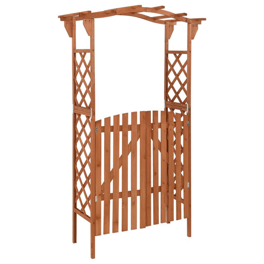 Pergola s brankou 116 x 40 x 204 cm masivní jedle