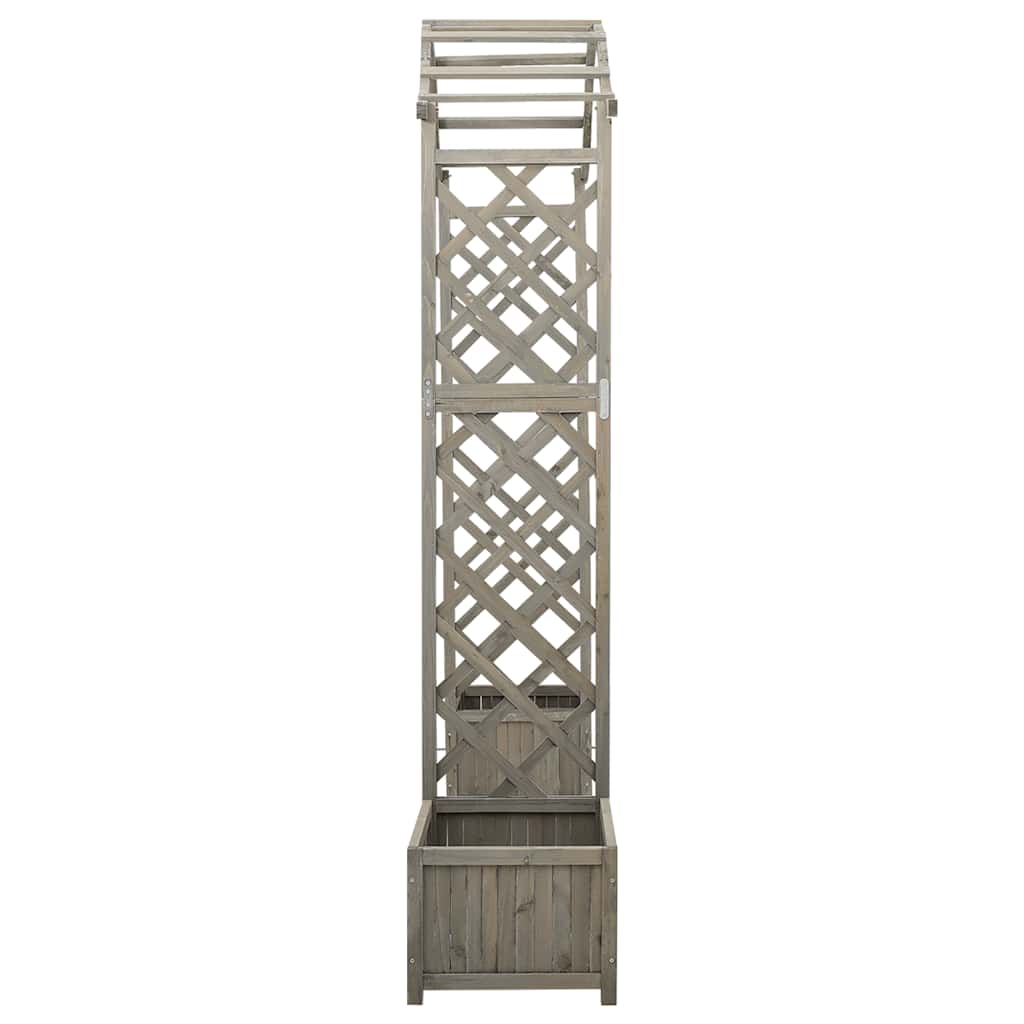 Zahradní pergola s truhlíky šedá masivní jedle