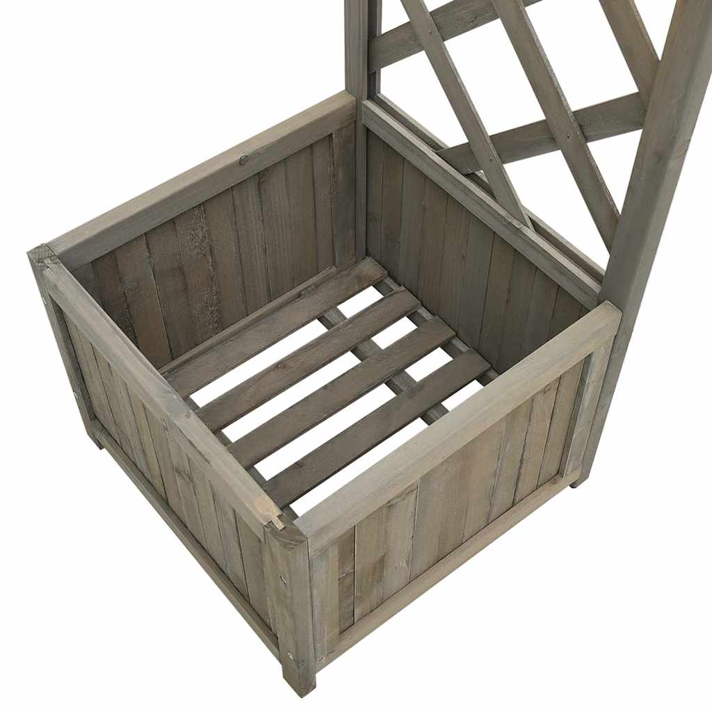 Zahradní pergola s truhlíky šedá masivní jedle