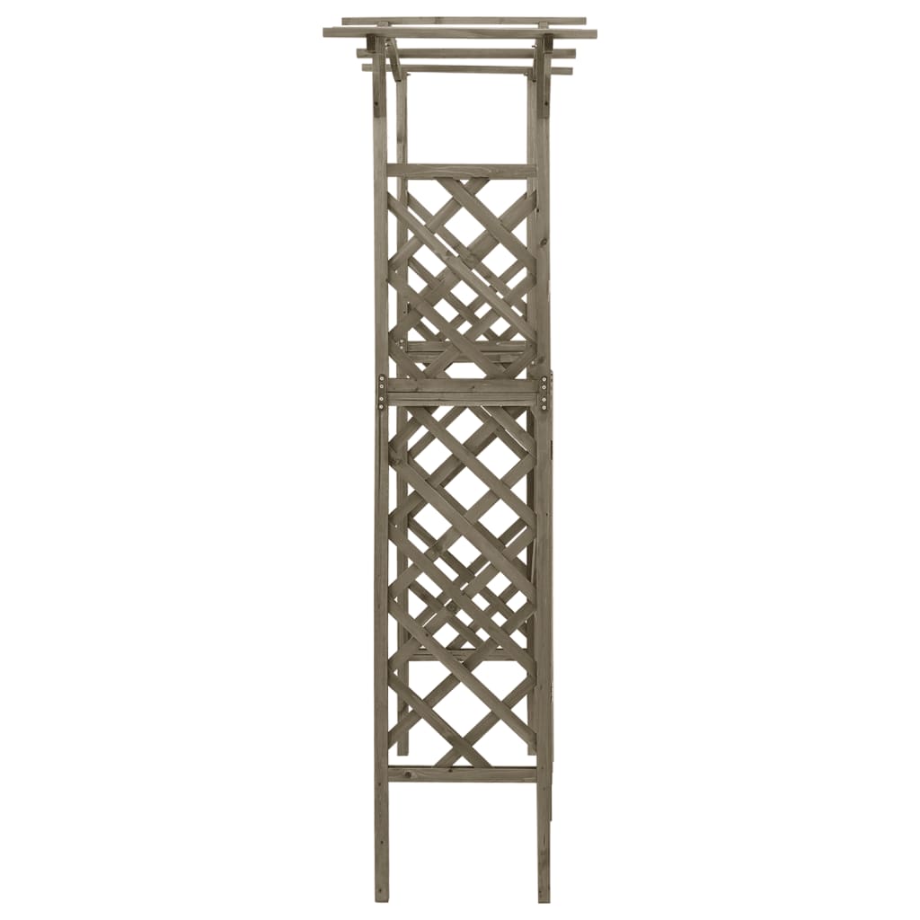 Pergola s brankou 116 x 40 x 204 cm šedá masivní jedle