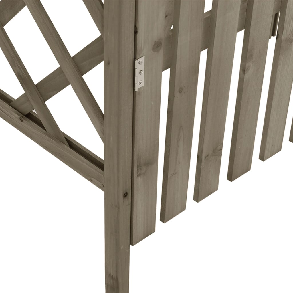 Pergola s brankou 116 x 40 x 204 cm šedá masivní jedle