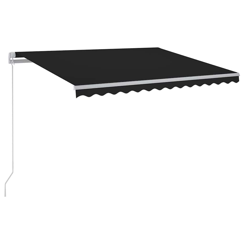 Ručně zatahovací markýza s LED světlem 300 x 250 cm antracitová