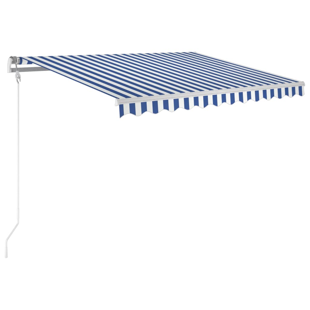 Automatická zatahovací markýza 300 x 250 cm modrobílá