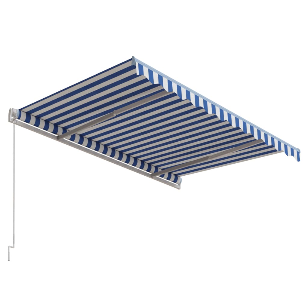 Automatická zatahovací markýza 300 x 250 cm modrobílá