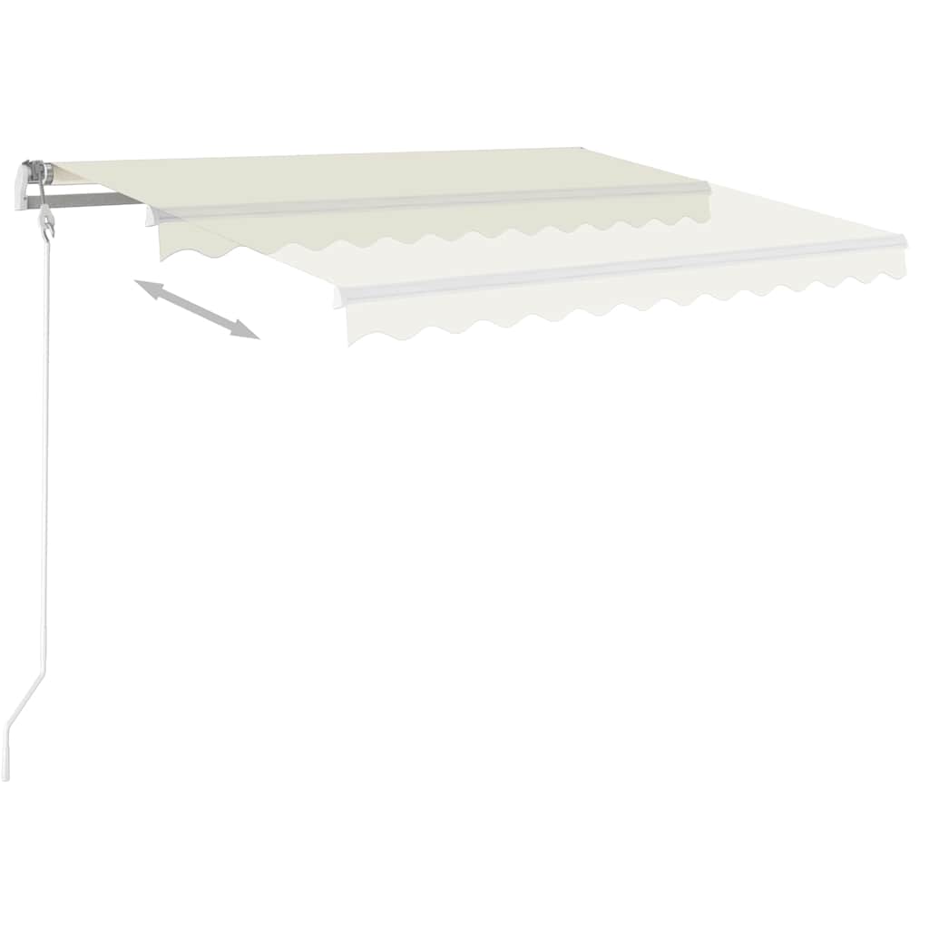 Automatická zatahovací markýza 300 x 250 cm krémová