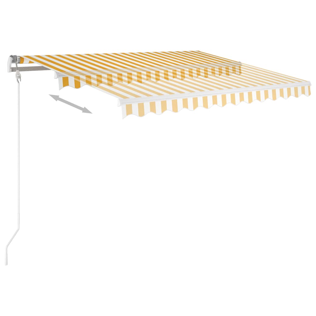 Automatická zatahovací markýza 300 x 250 cm žlutobílá