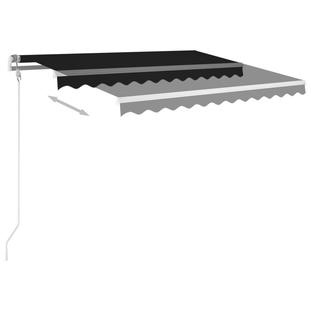 Automatická zatahovací markýza 300 x 250 cm antracitová