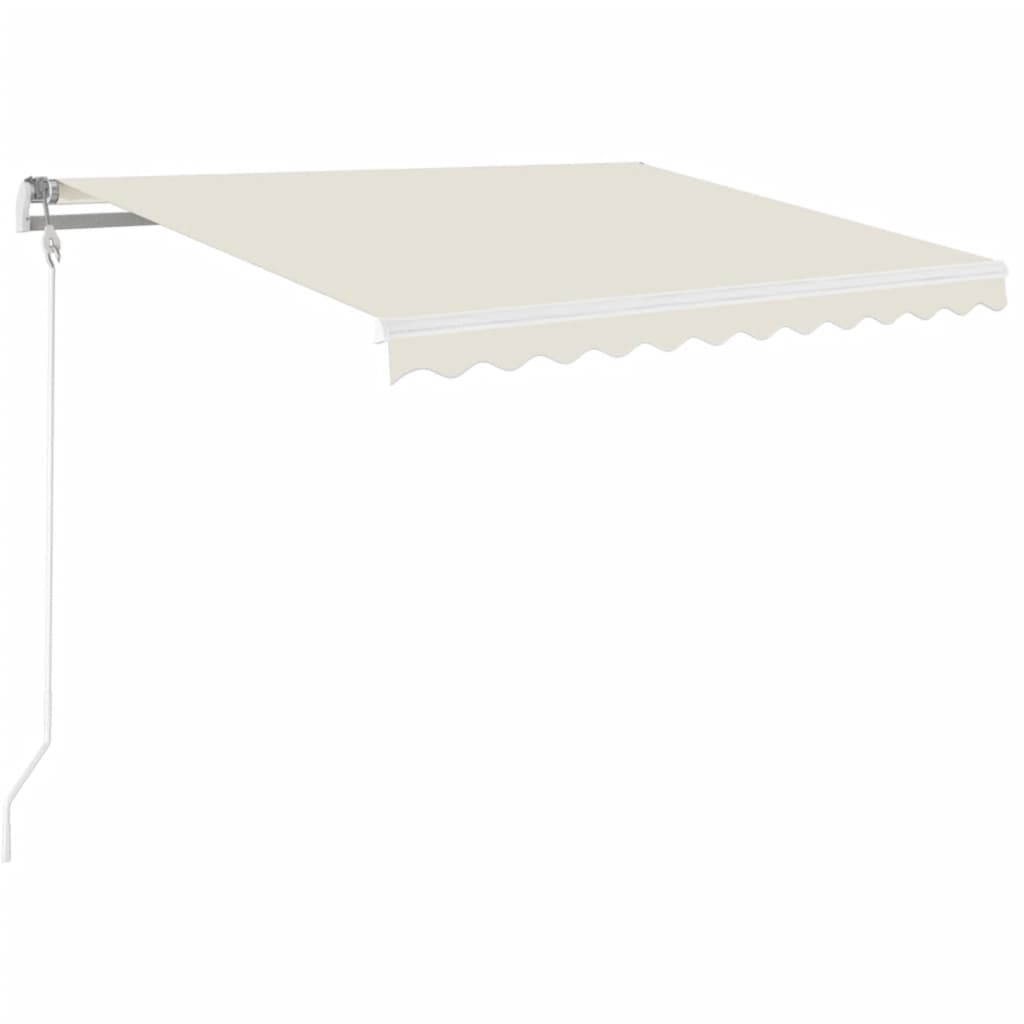 Ručně zatahovací markýza 350 x 250 cm krémová