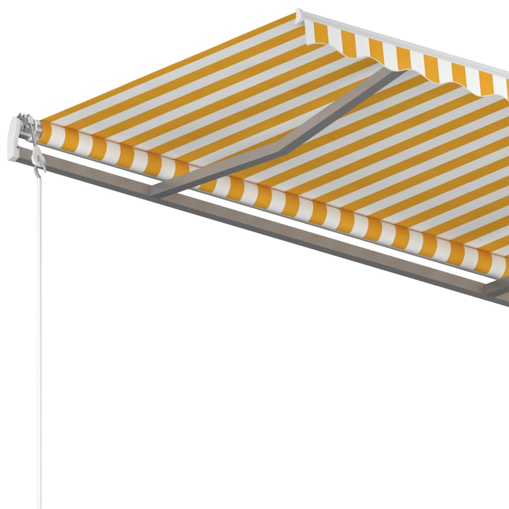 Ručně zatahovací markýza 350 x 250 cm žlutobílá