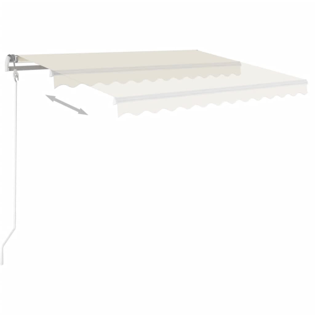 Automatická zatahovací markýza 350 x 250 cm krémová