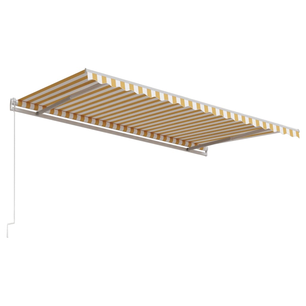 Automatická zatahovací markýza 450 x 300 cm žlutobílá
