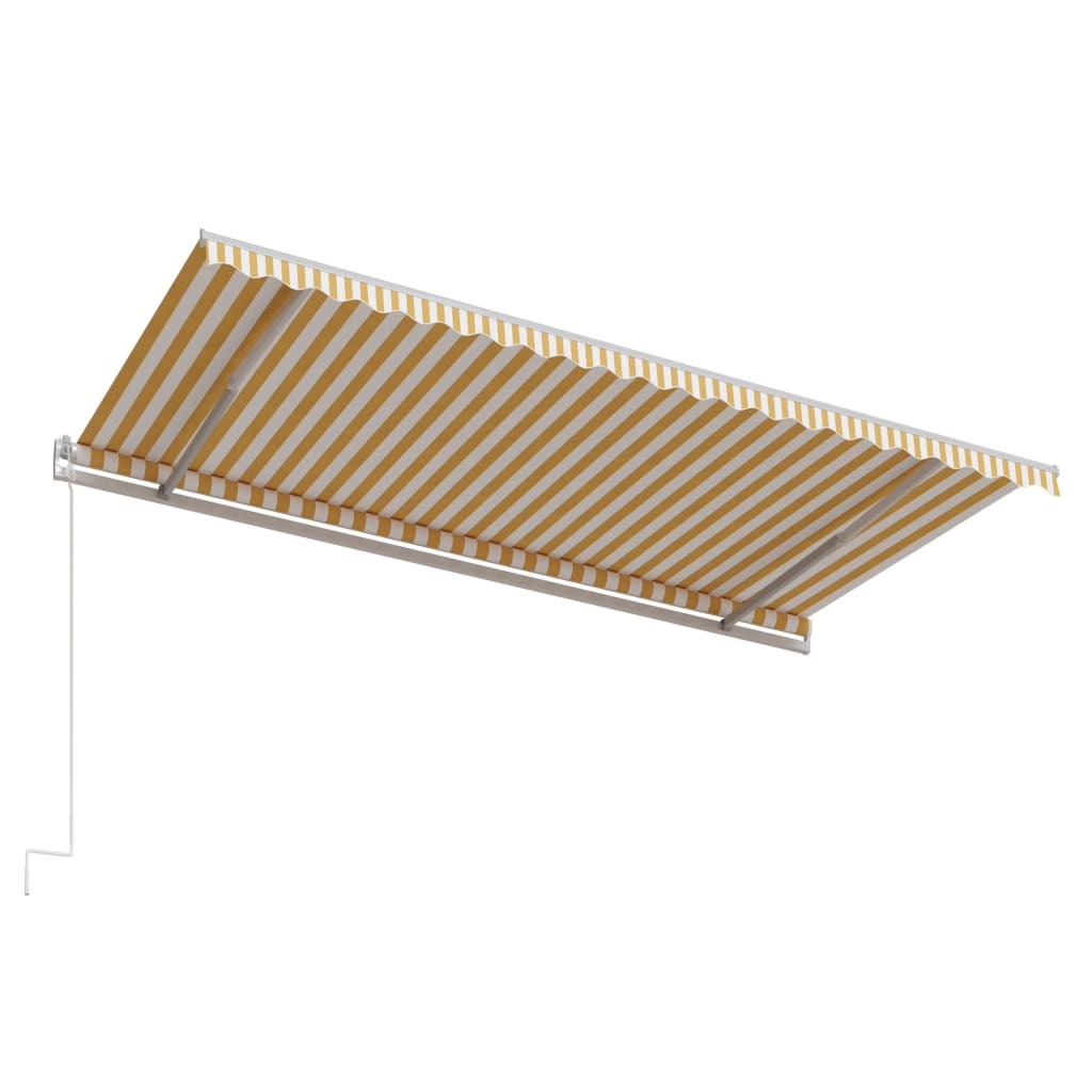Automatická zatahovací markýza 500 x 300 cm žlutobílá