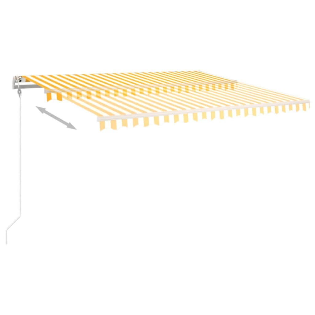 Automatická zatahovací markýza 400 x 350 cm žlutobílá
