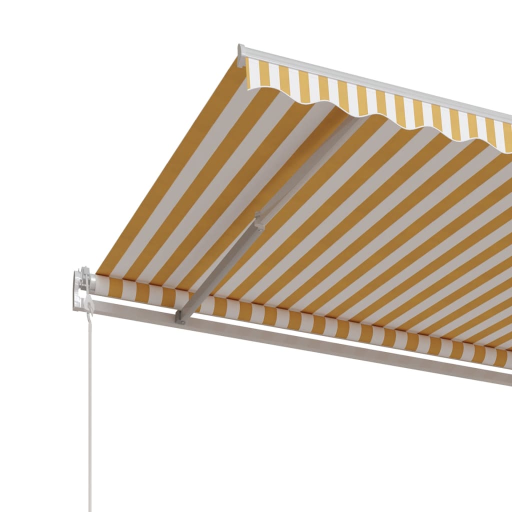 Automatická zatahovací markýza 400 x 350 cm žlutobílá