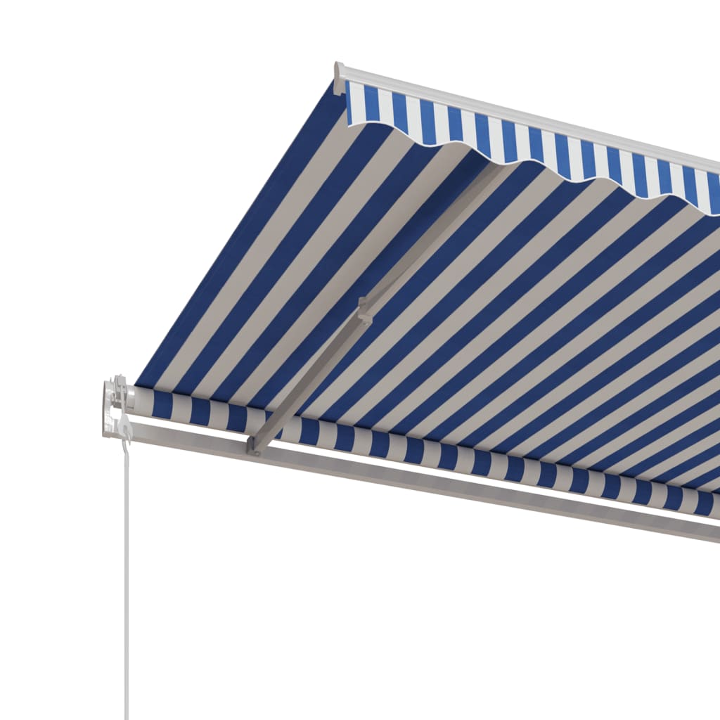 Automatická zatahovací markýza 450 x 350 cm modrobílá