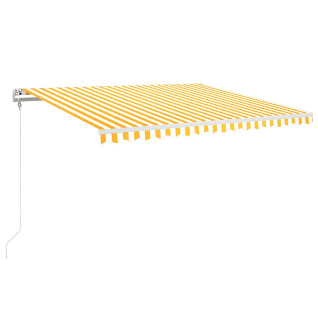 Automatická zatahovací markýza 450 x 350 cm žlutobílá