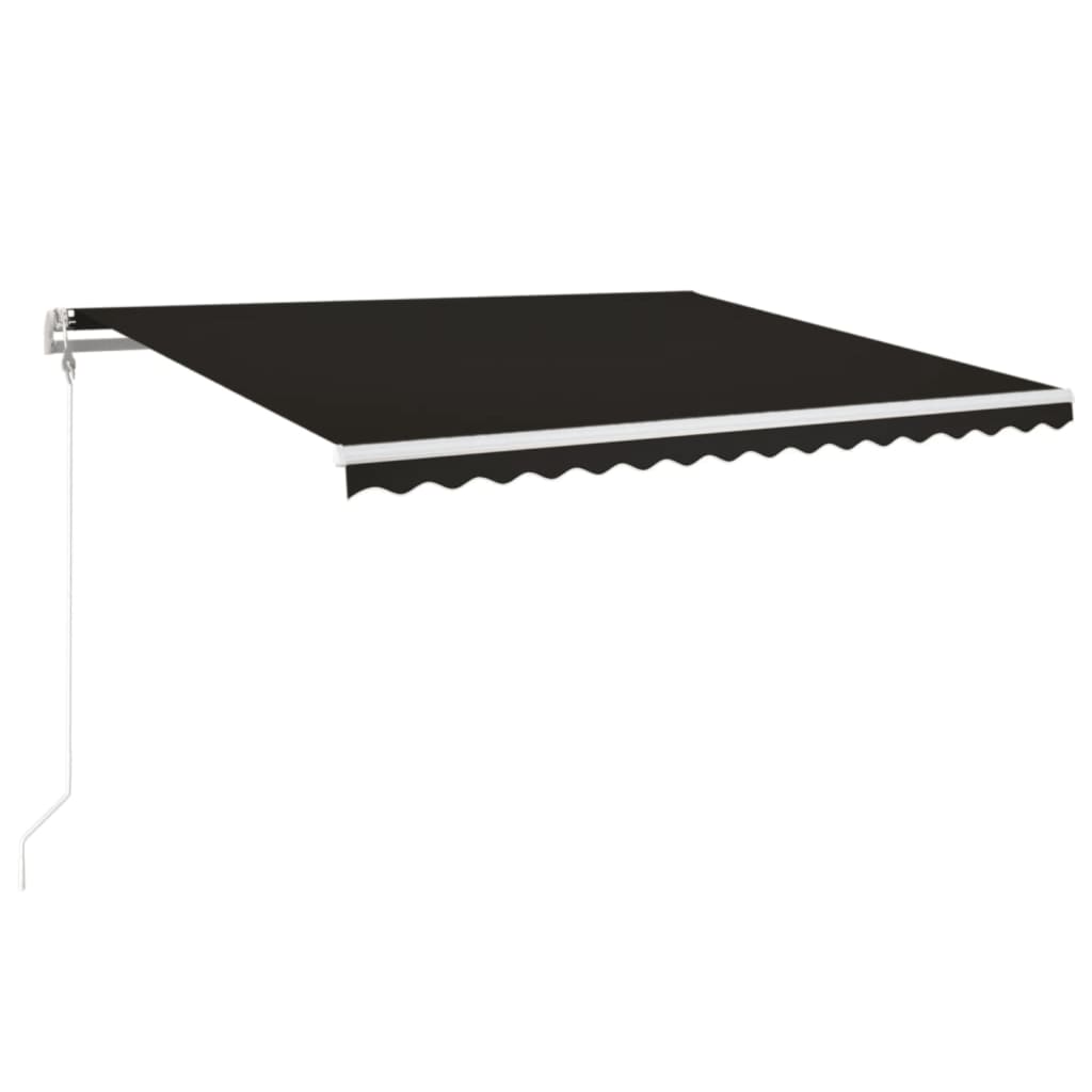 Automatická zatahovací markýza 450 x 350 cm antracitová